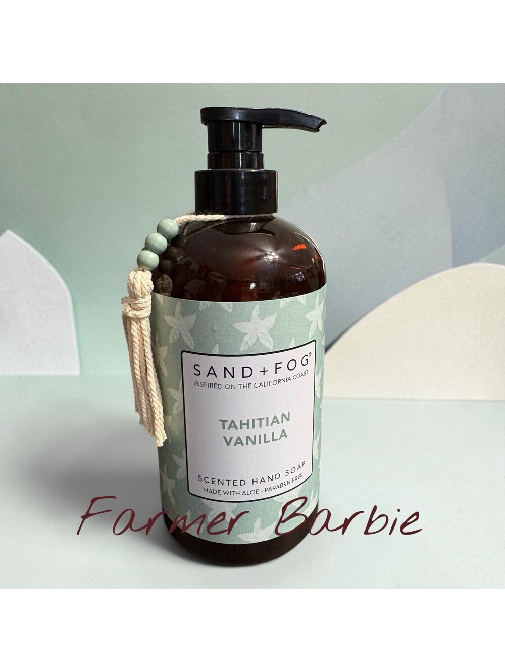 Sand + Fog Tahitian Vanilla Scented Liquid Hand Soap Aloe Paraben Free 20 oz